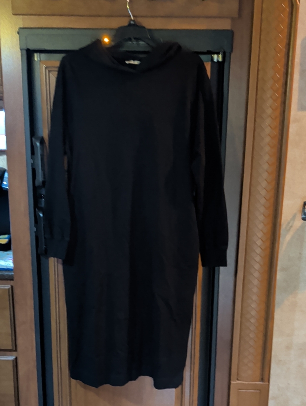 Zara Black Hooded Women’s Dress